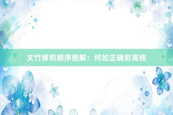 文竹修剪顺序图解：何如正确剪高枝